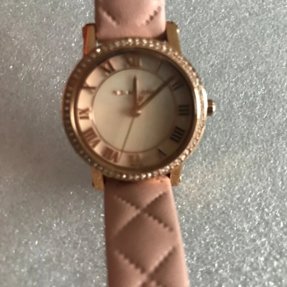 Michael Kors Petite Norie Pave Rose Gold Tone Mother of Pearl Dial Ladies Watch